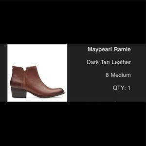 Clarks - Maypearl Ramie, Dark Tan Leather, Size 8
